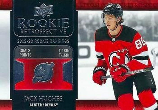 #RR-13 Jack Hughes - New Jersey Devils - 2020-21 Upper Deck - Rookie Retrospective Hockey