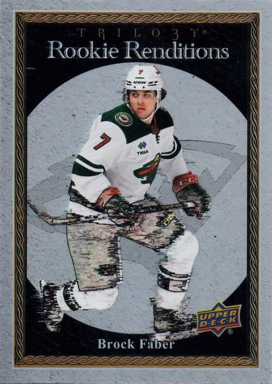 #RR-3 Brock Faber - Minnesota Wild - 2023-24 Upper Deck Trilogy - Rookie Renditions Hockey
