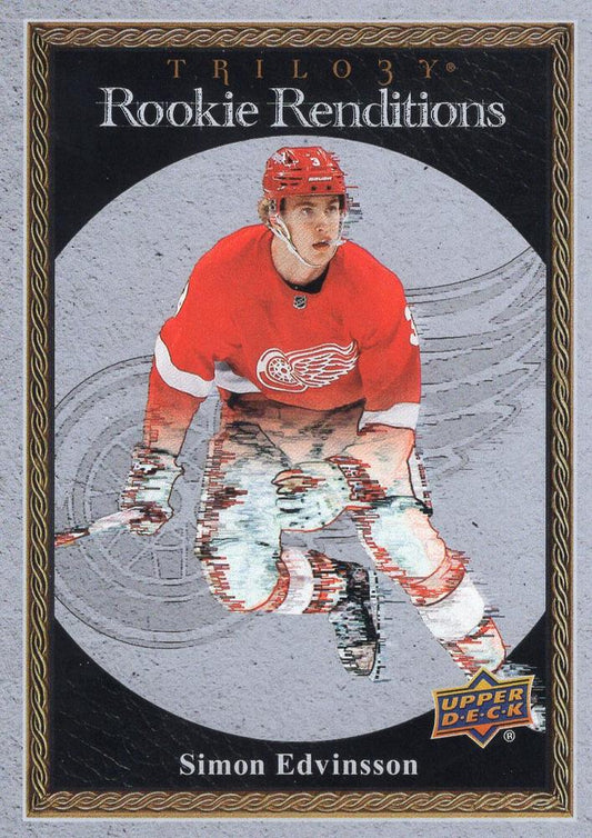 #RR-30 Simon Edvinsson - Detroit Red Wings - 2023-24 Upper Deck Trilogy - Rookie Renditions Hockey