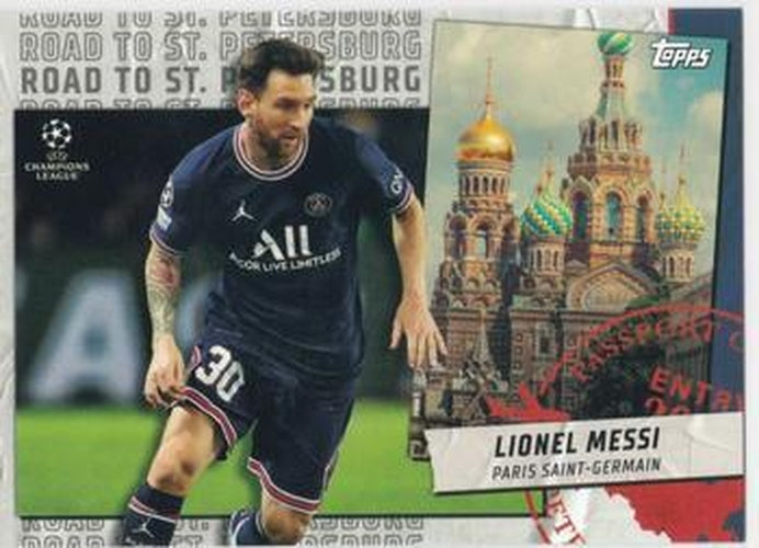 #RSP-18 Lionel Messi - Paris Saint-Germain - 2021-22 Topps UEFA Champions League - Road to St Petersburg Soccer