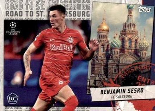 #RSP-20 Benjamin Sesko - FC Red Bull Salzburg - 2021-22 Topps UEFA Champions League - Road to St Petersburg Soccer