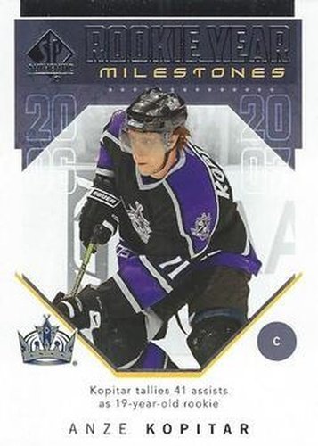 #RYM-AK Anze Kopitar - Los Angeles Kings - 2018-19 SP Authentic - Rookie Year Milestones Hockey