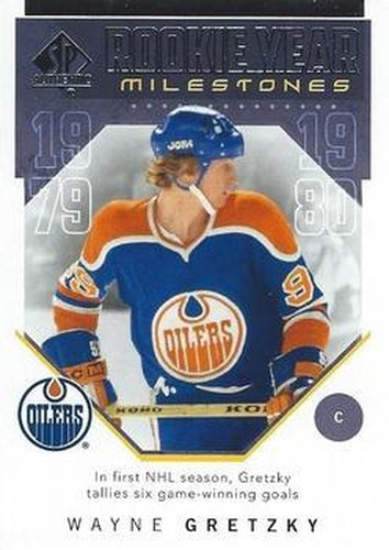 #RYM-WG Wayne Gretzky - Edmonton Oilers - 2018-19 SP Authentic - Rookie Year Milestones Hockey
