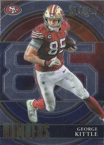 #SN-14 George Kittle - San Francisco 49ers - 2021 Panini Select - Select Numbers Football