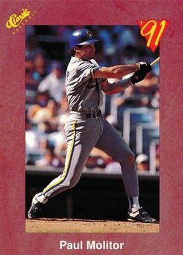 #T14 Paul Molitor - Milwaukee Brewers - 1991 Classic II Baseball