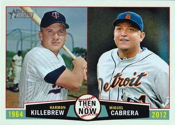 #TN-KC Harmon Killebrew / Miguel Cabrera - Minnesota Twins / Detroit Tigers - 2013 Topps Heritage - Then and Now Baseball