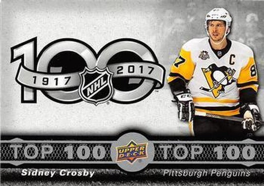#TOP-1 Sidney Crosby - Pittsburgh Penguins - 2017-18 Upper Deck Tim Hortons - Top 100 Hockey