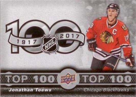 #TOP-2 Jonathan Toews - Chicago Blackhawks - 2017-18 Upper Deck Tim Hortons - Top 100 Hockey