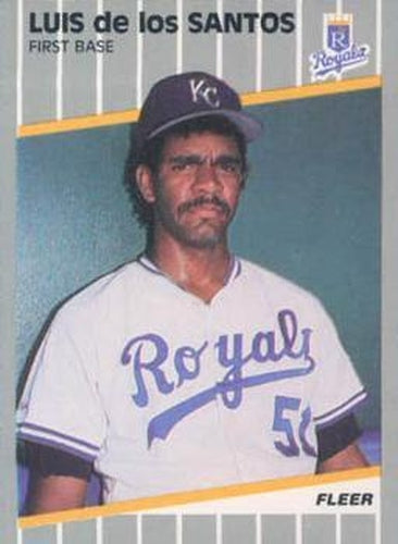 #U-37 Luis De Los Santos - Kansas City Royals - 1989 Fleer Update Baseball