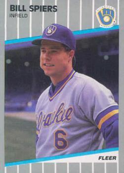 #U-40 Bill Spiers - Milwaukee Brewers - 1989 Fleer Update Baseball
