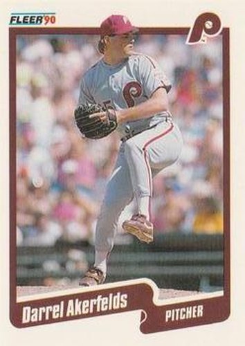 #U-41 Darrel Akerfelds - Philadelphia Phillies - 1990 Fleer Update Baseball