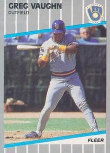 #U-41 Greg Vaughn - Milwaukee Brewers - 1989 Fleer Update Baseball