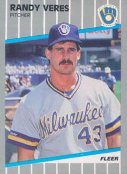 #U-42 Randy Veres - Milwaukee Brewers - 1989 Fleer Update Baseball