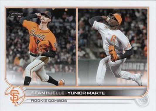 #US246 Sean Hjelle / Yunior Marte - San Francisco Giants - 2022 Topps Update Baseball