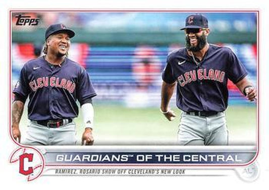 #US302 Guardians of the Central Jose Ramirez / Amed Rosario - Cleveland Guardians - 2022 Topps Update Baseball