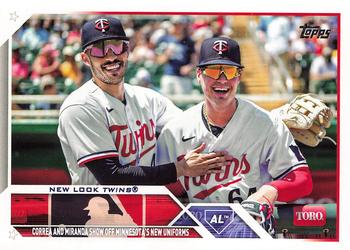#US305 New Look Twins Jose Miranda / Carlos Correa - Minnesota Twins - 2023 Topps Update Baseball