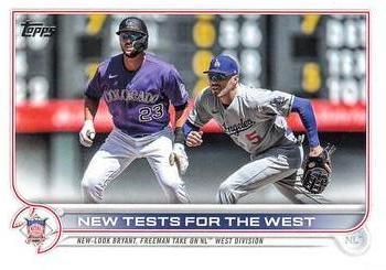 #US4 New Tests for the West Kris Bryant / Freddie Freeman - Colorado Rockies / Los Angeles Dodgers - 2022 Topps Update Baseball