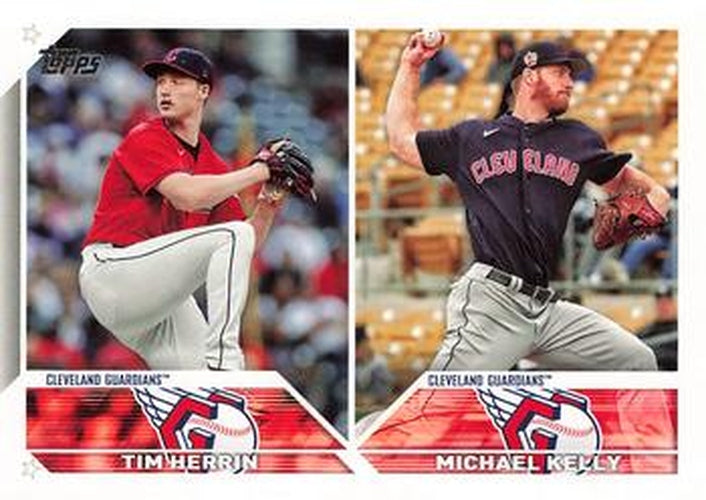 #US45 Tim Herrin / Michael Kelly - Cleveland Guardians - 2023 Topps Update Baseball