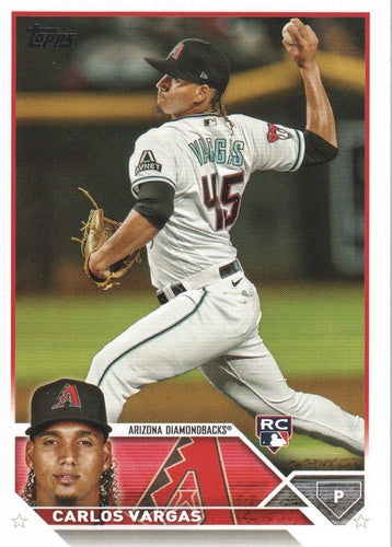 #US67 Carlos Vargas - Arizona Diamondbacks - 2023 Topps Update Baseball