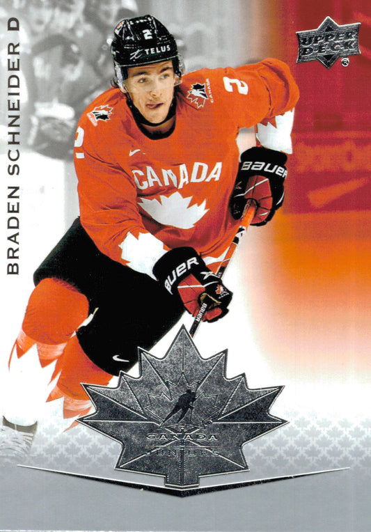 #2 Braden Schneider - Canada - 2021-22 Upper Deck Team Canada Juniors Hockey