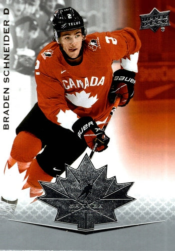 #2 Braden Schneider - Canada - 2021-22 Upper Deck Team Canada Juniors Hockey