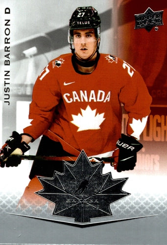 #13 Justin Barron - Canada - 2021-22 Upper Deck Team Canada Juniors Hockey