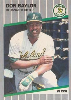 #1 Don Baylor - Oakland Athletics - 1989 Fleer Baseball