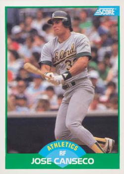 #1 Jose Canseco - Oakland Athletics - 1989 Score Baseball