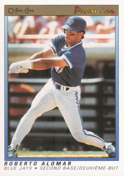 #1 Roberto Alomar - Toronto Blue Jays - 1991 O-Pee-Chee Premier Baseball