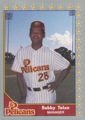 #1 Bobby Tolan - St. Petersburg Pelicans - 1990 Pacific Senior League Baseball