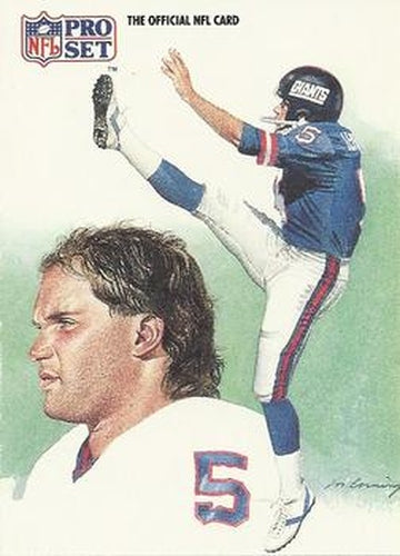 #401 Sean Landeta - New York Giants - 1991 Pro Set Football