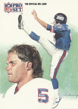#401 Sean Landeta - New York Giants - 1991 Pro Set Football