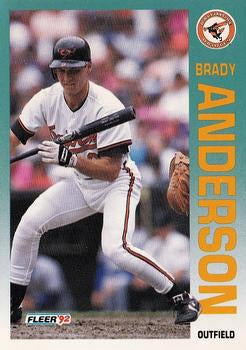 #1 Brady Anderson - Baltimore Orioles - 1992 Fleer Baseball