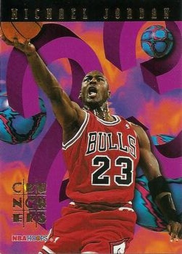 #1 Michael Jordan - Chicago Bulls - 1995-96 Hoops Basketball - Number Crunchers
