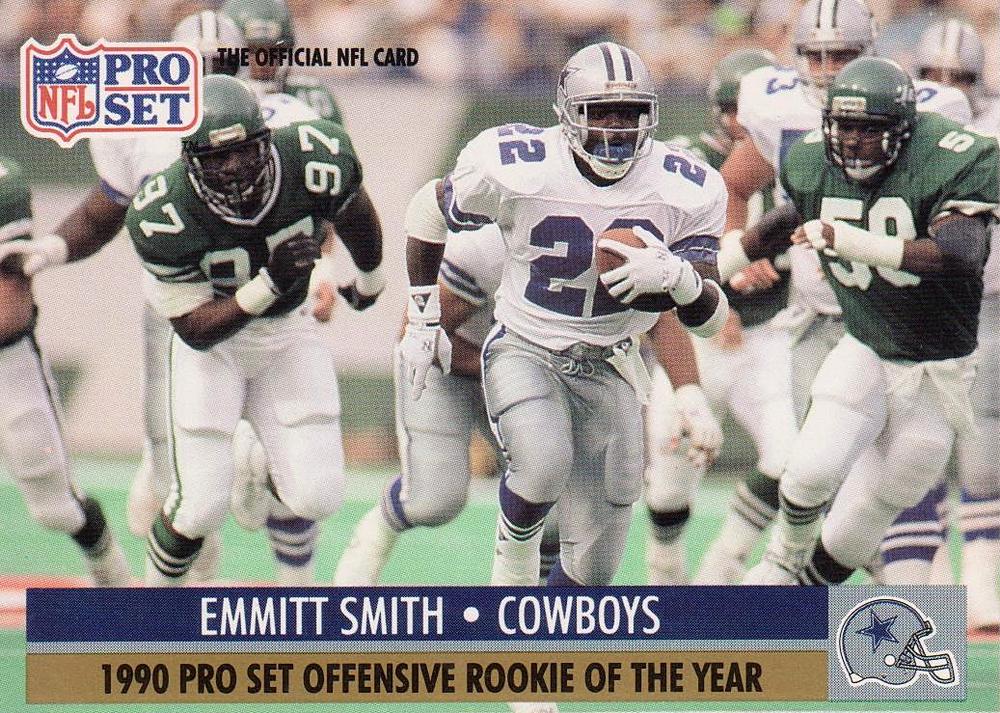#2 Emmitt Smith - Dallas Cowboys - 1991 Pro Set Football