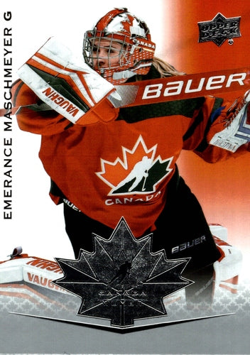 #61 Emerance Maschmeyer - Canada - 2021-22 Upper Deck Team Canada Juniors Hockey