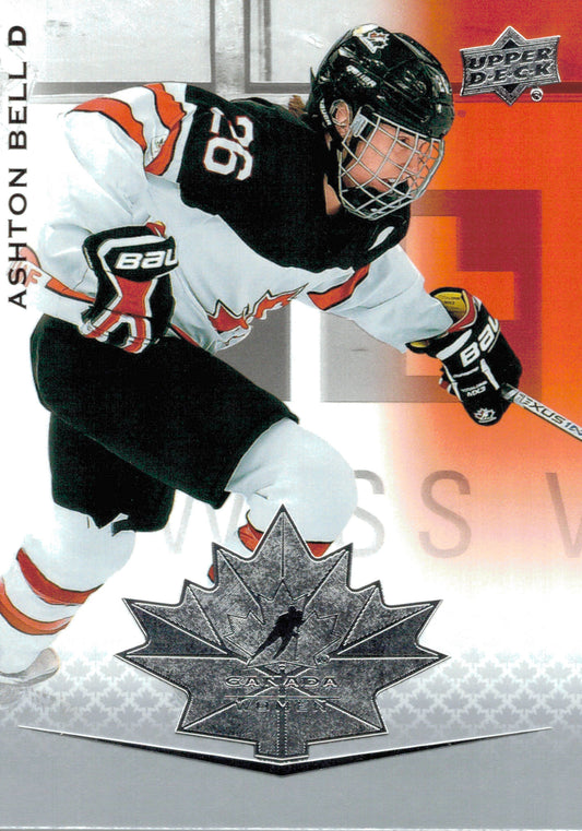 #65 Ashton Bell - Canada - 2021-22 Upper Deck Team Canada Juniors Hockey