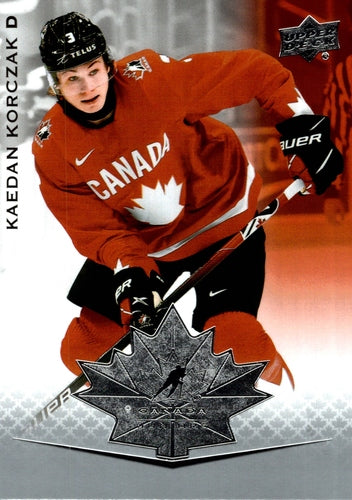 #99 Kaedan Korczak - Canada - 2021-22 Upper Deck Team Canada Juniors Hockey