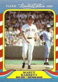 #2 Marty Barrett - Boston Red Sox - 1987 Fleer Limited Edition Baseball