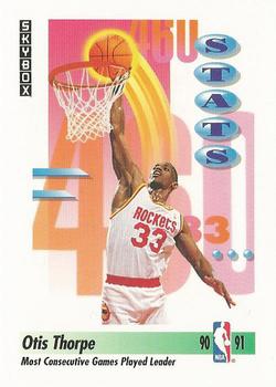 #302 Otis Thorpe - Houston Rockets - 1991-92 SkyBox Basketball