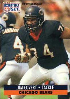 #102 Jim Covert - Chicago Bears - 1991 Pro Set Football