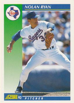 #2 Nolan Ryan - Texas Rangers - 1992 Score Baseball