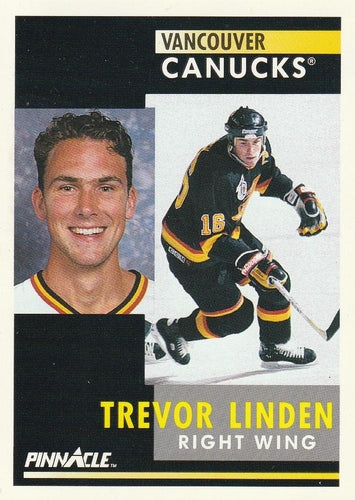 #2 Trevor Linden - Vancouver Canucks - 1991-92 Pinnacle Hockey