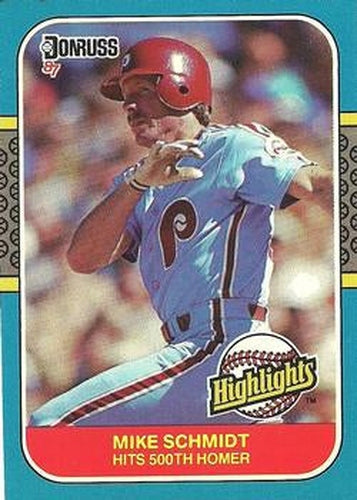 #2 Mike Schmidt - Philadelphia Phillies - 1987 Donruss Highlights Baseball