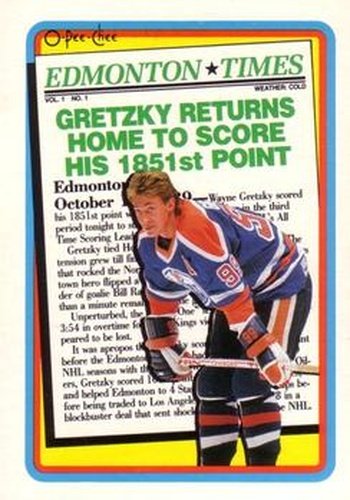 #2 Wayne Gretzky - Edmonton Oilers - 1990-91 O-Pee-Chee Hockey