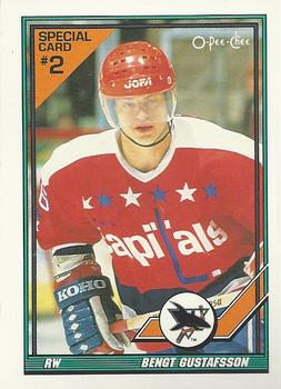 #2S Bengt Gustafsson - San Jose Sharks - 1991-92 O-Pee-Chee Hockey - Sharks & Russians