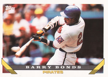 #2 Barry Bonds - Pittsburgh Pirates - 1993 Topps Baseball