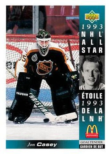 #McD-03 Jon Casey - Minnesota North Stars - 1993-94 Upper Deck McDonald's Hockey