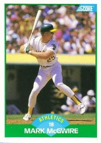 #3 Mark McGwire - Oakland Athletics - 1989 Score Baseball