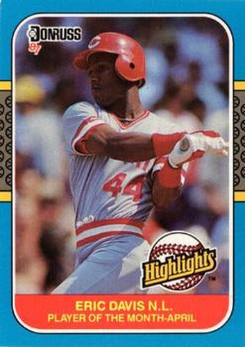 #3 Eric Davis - Cincinnati Reds - 1987 Donruss Highlights Baseball